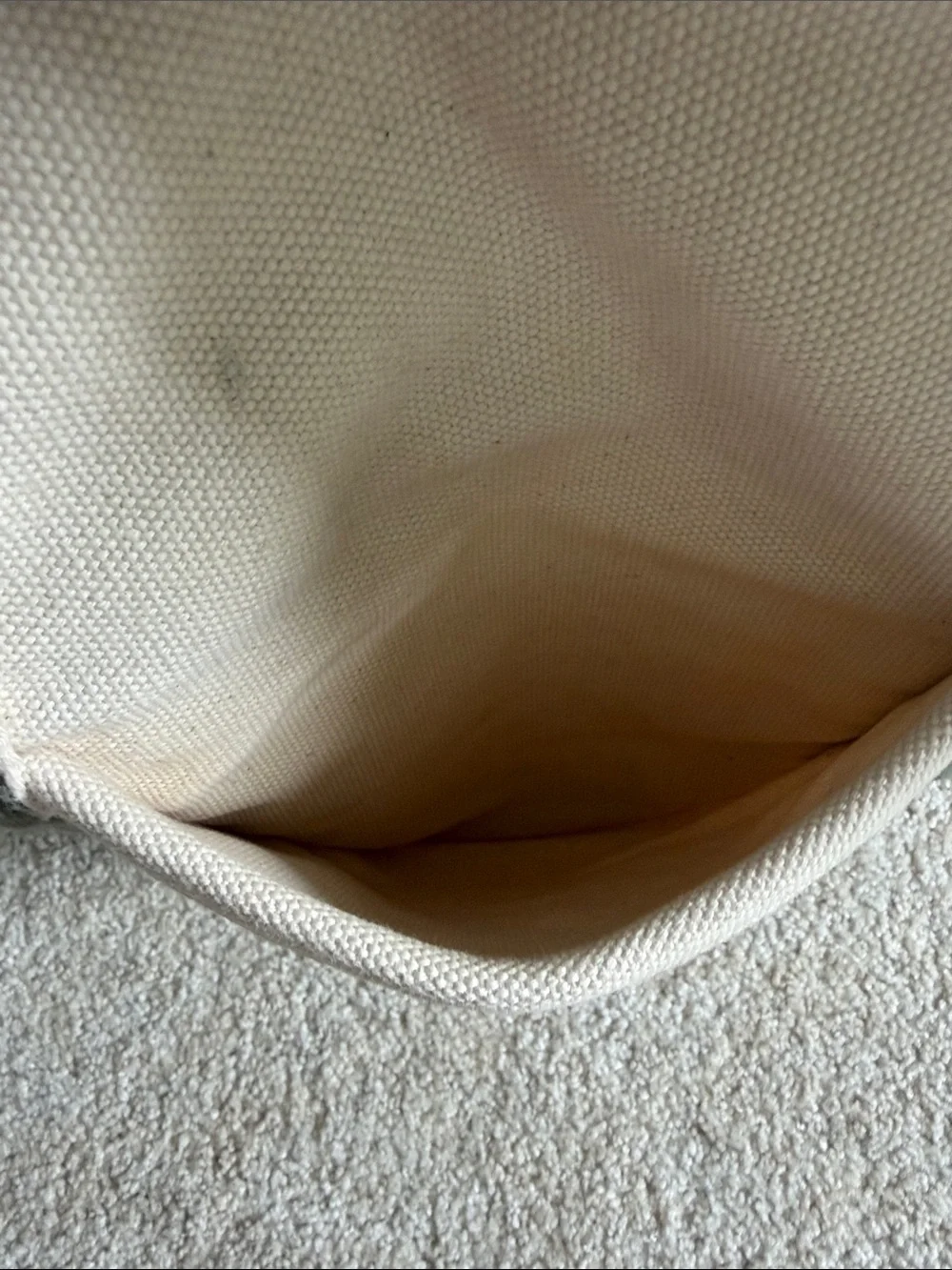 Lands End Canvas Tote Bag with Olive Green Trim